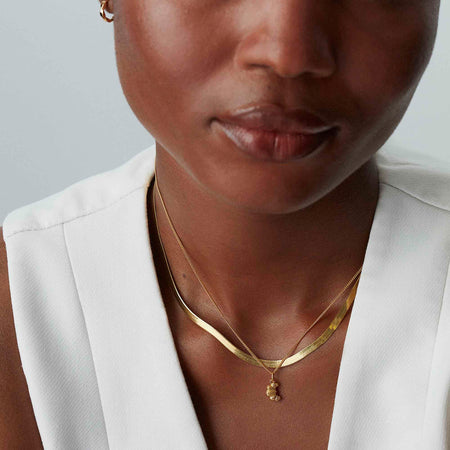 Croissant Necklace Silver